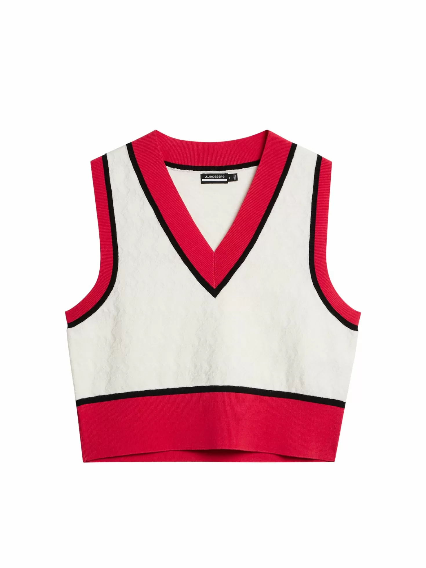 Gilets | Stickat<J.Lindeberg Barbados Knitted Vest Rose Red