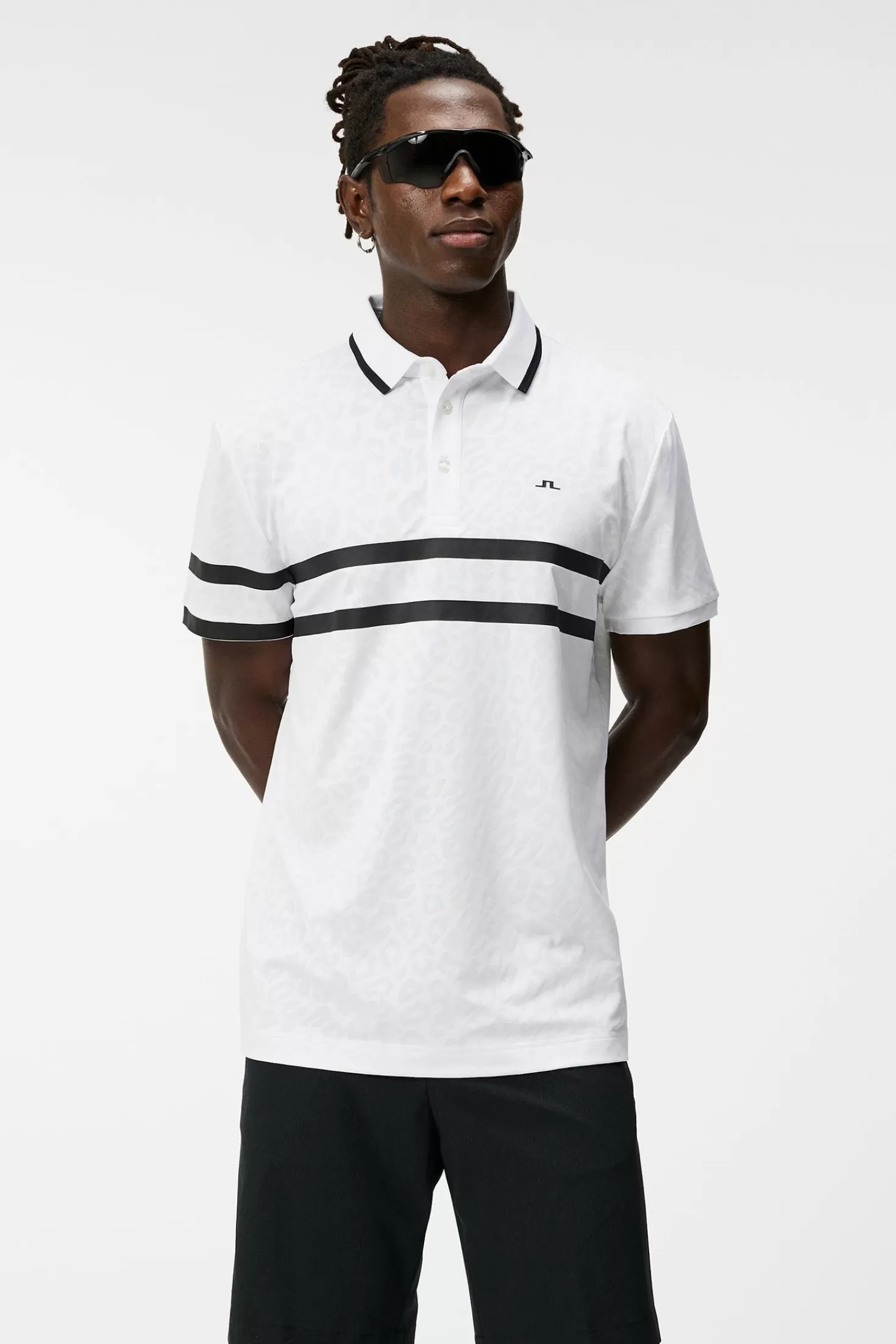 Polotröjor<J.Lindeberg Boswell Regular Jacquard Polo Black