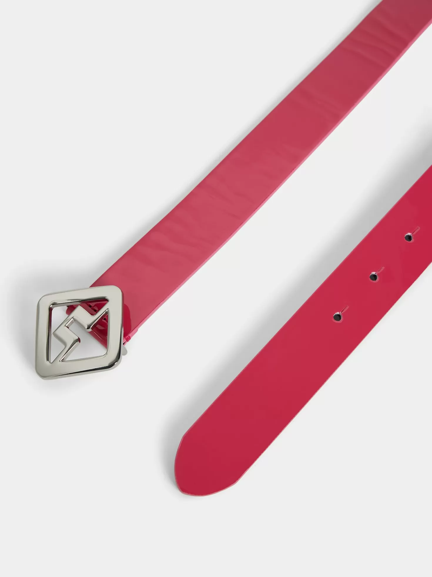 Bälten<J.Lindeberg Diana High Shine Leather Belt Rose Red