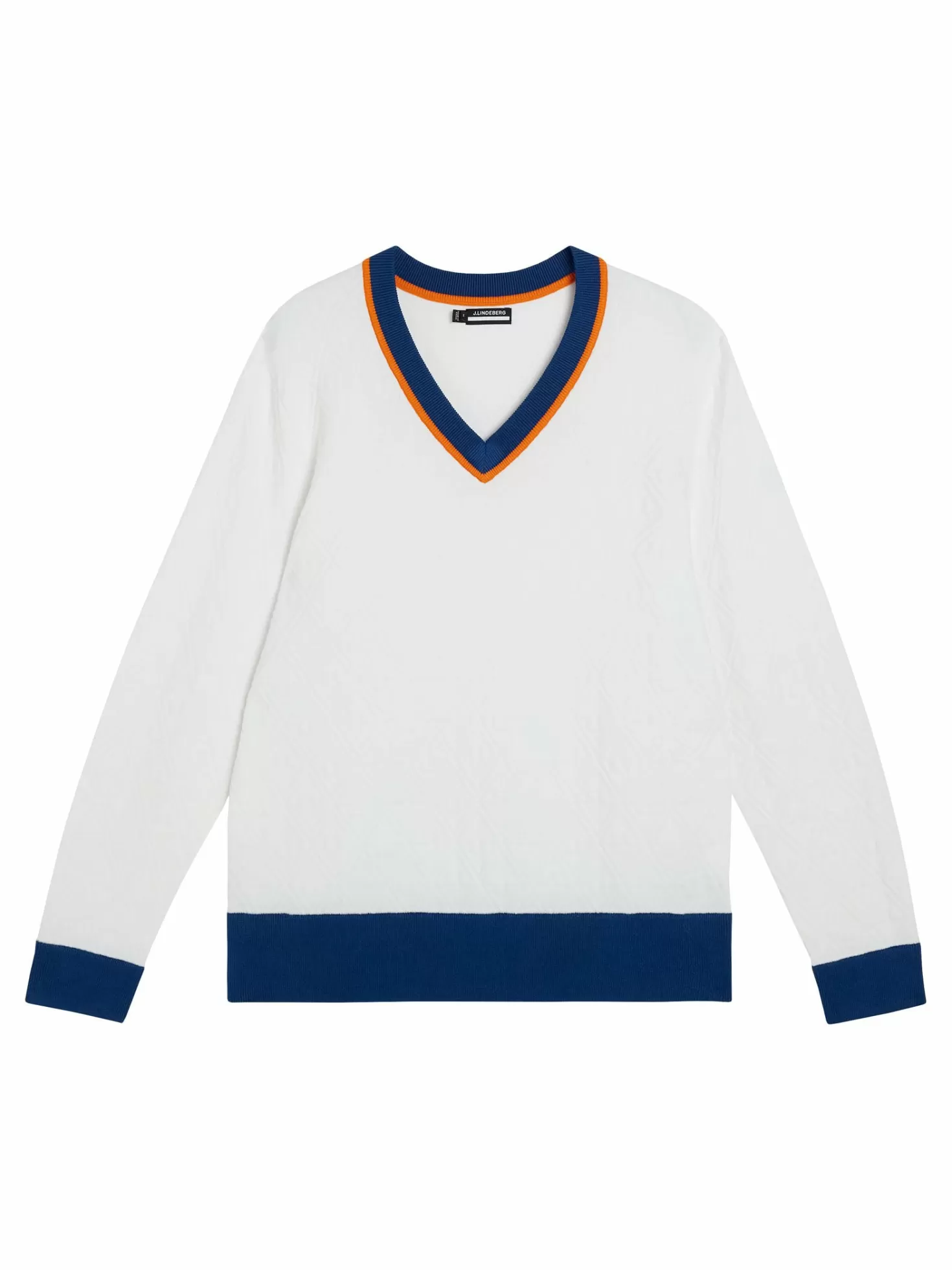Stickat<J.Lindeberg Finely Knitted Sweater White