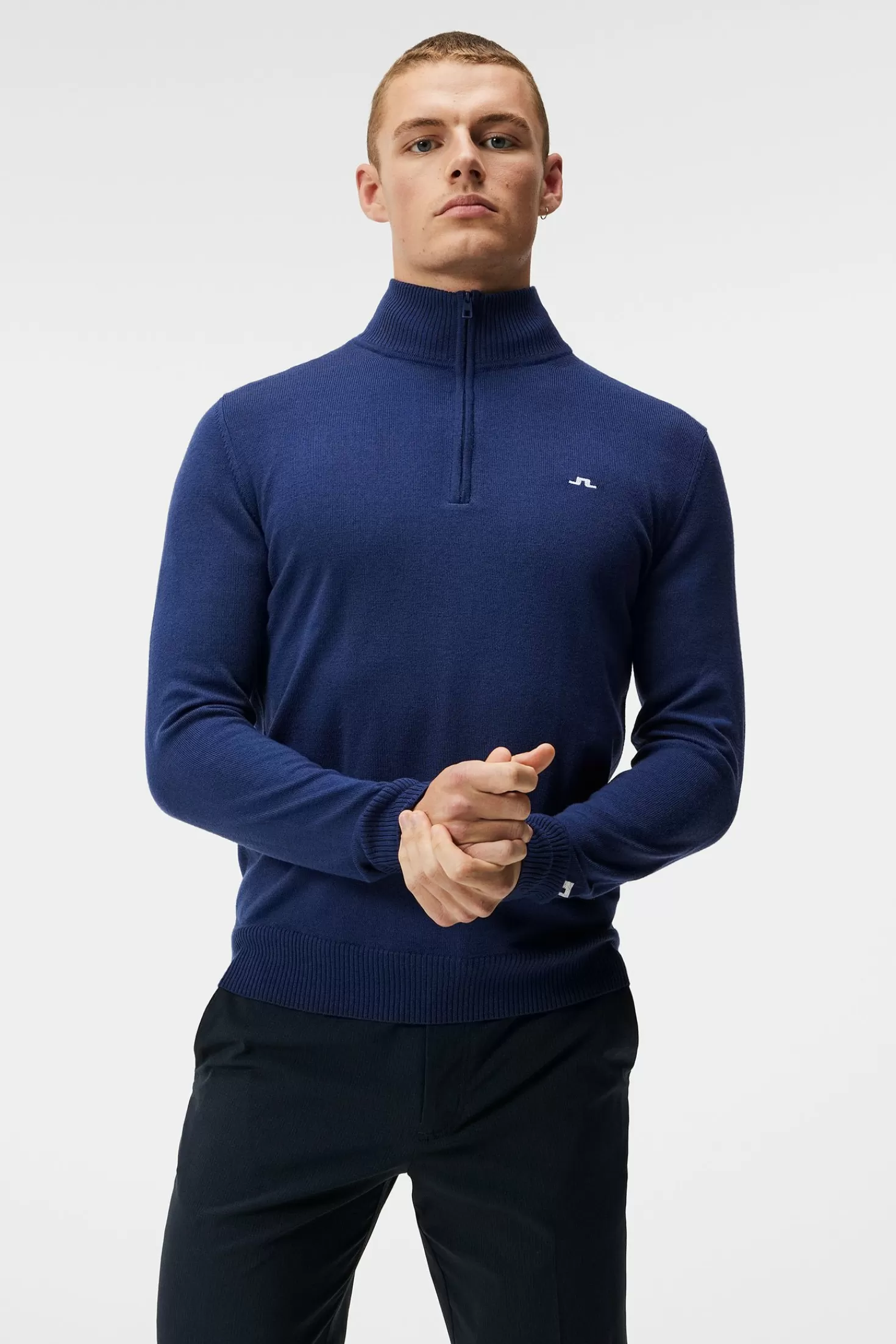 Stickat<J.Lindeberg Kian Zipped Sweater Skyway