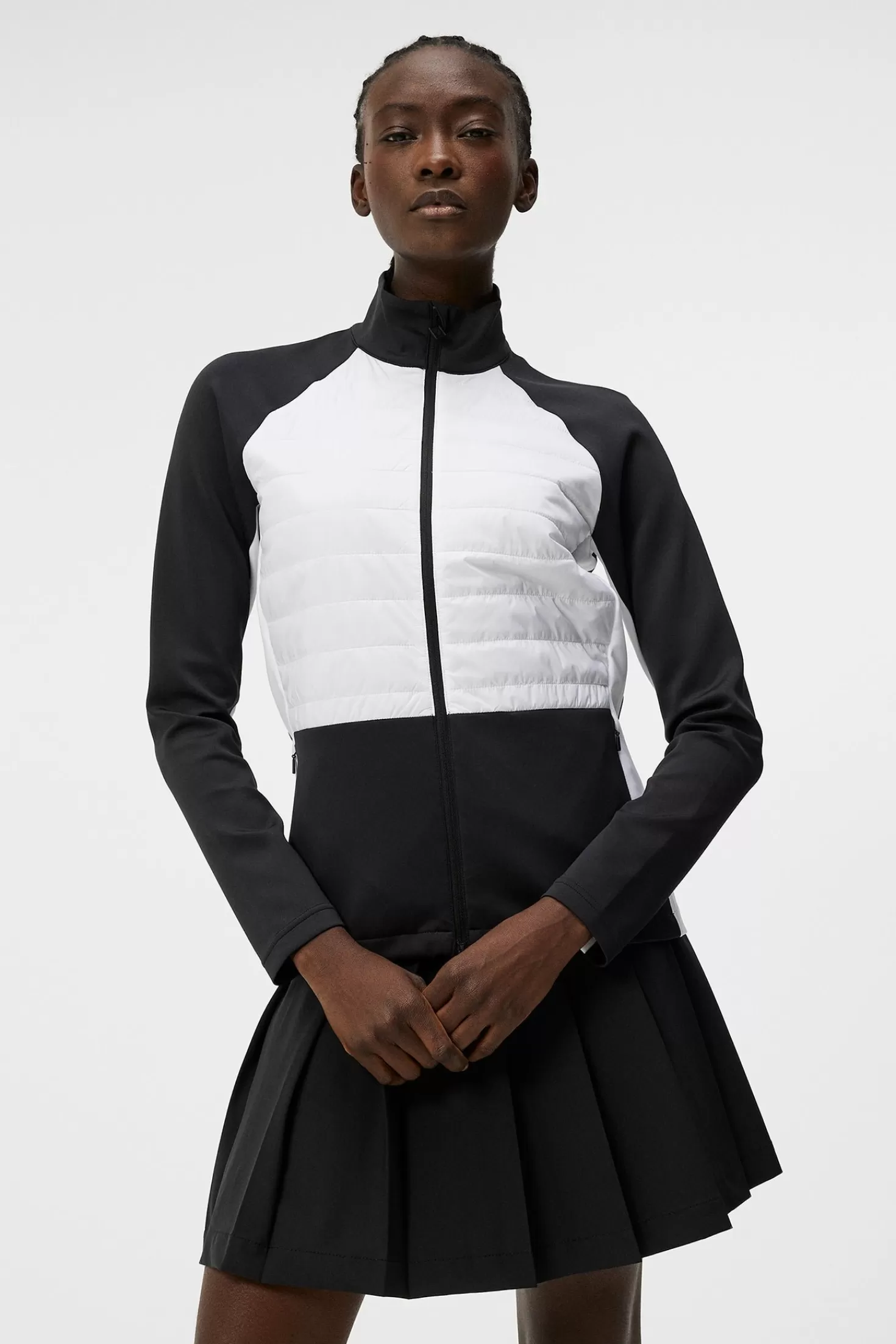 Tröjor<J.Lindeberg Lourdes Hybrid Midlayer White