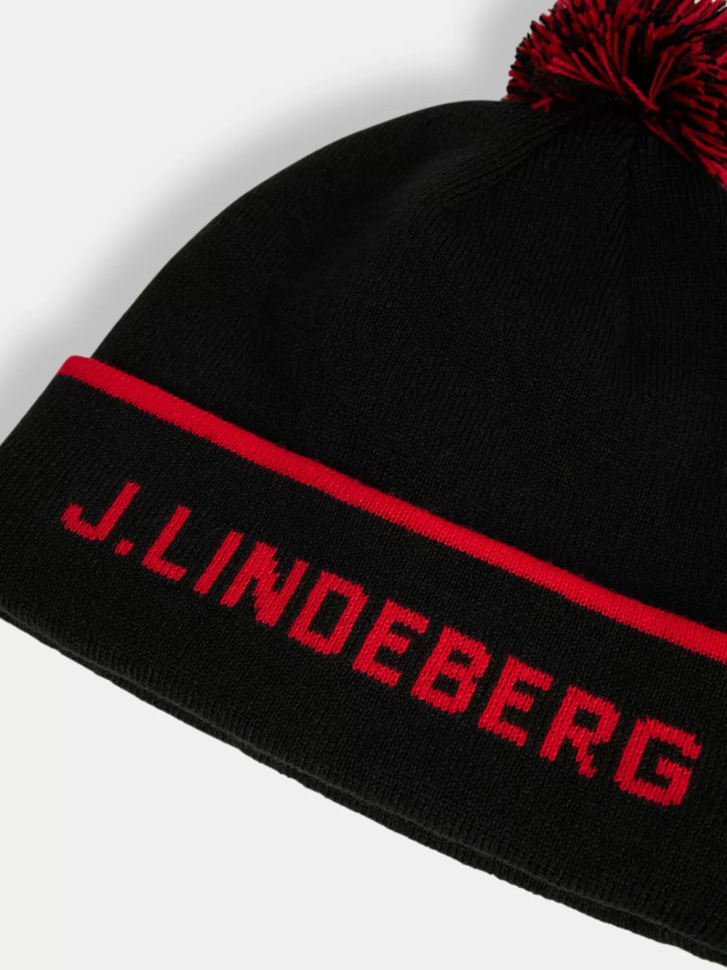 Värmetillbehör<J.Lindeberg Stripe Beanie Estate Blue