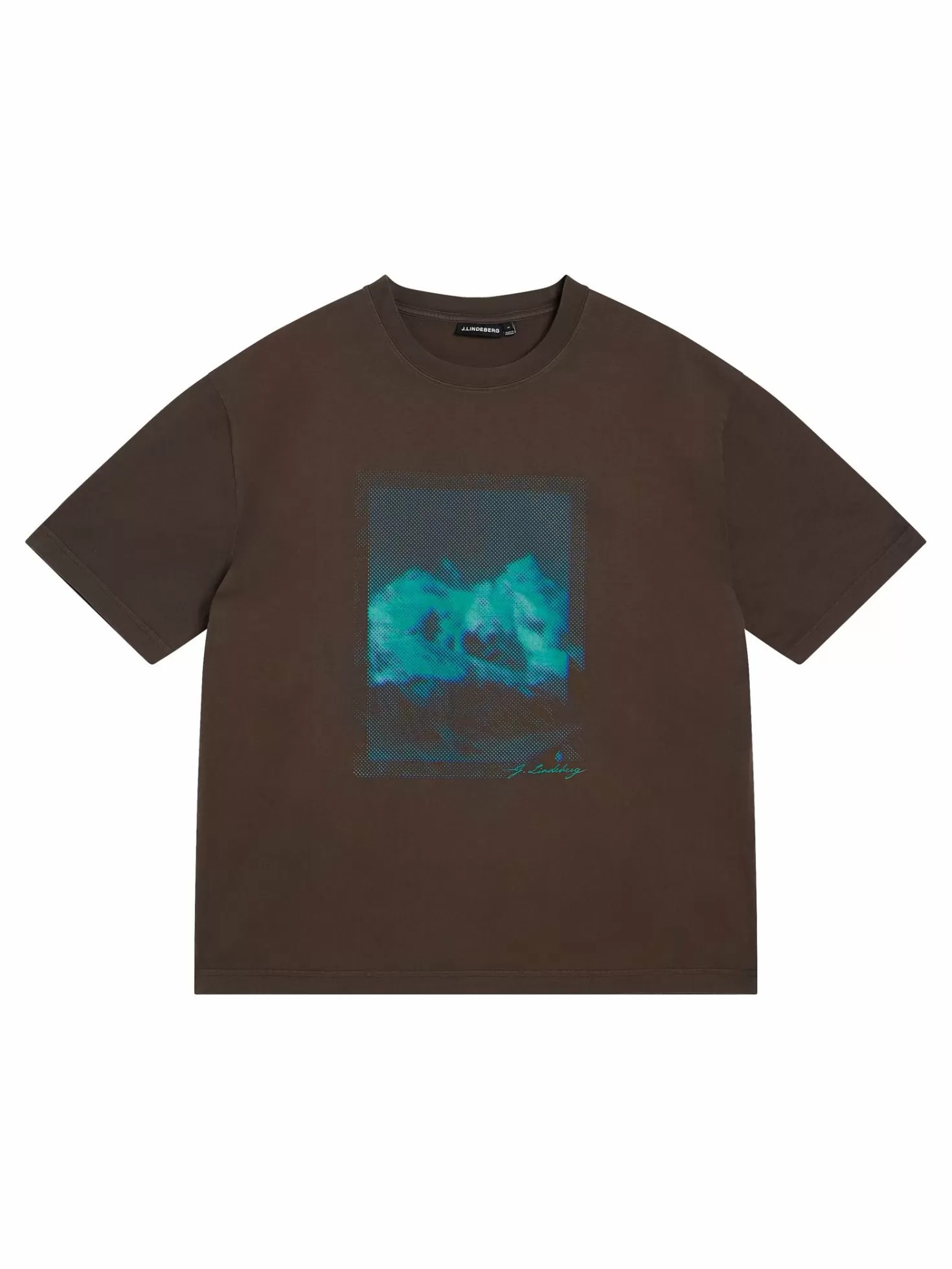 T-shirts<J.Lindeberg Walsh Boxy Print Tee Oyster Gray